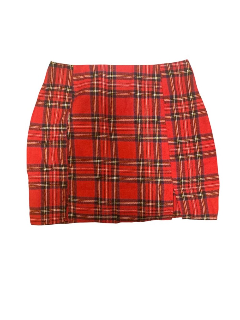 Red Plaid Mini Skirt